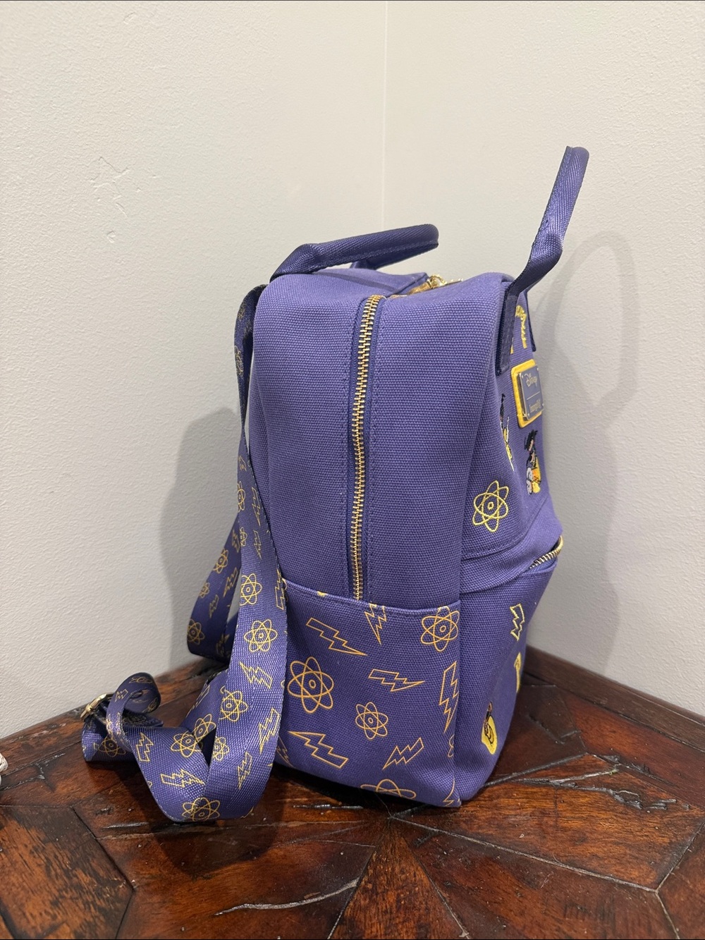Disney Purple Powerline Tote Backpack with Gold Accents - Picture 5 of 5